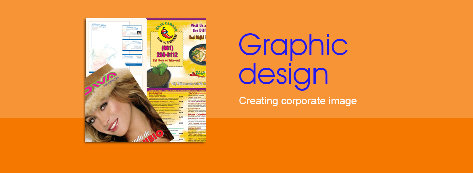 We have a variety of services from graphic design to help create a corporate image to its height.